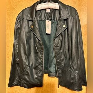 NWT Allison Daley petites faux suede Moto jacket size PXL